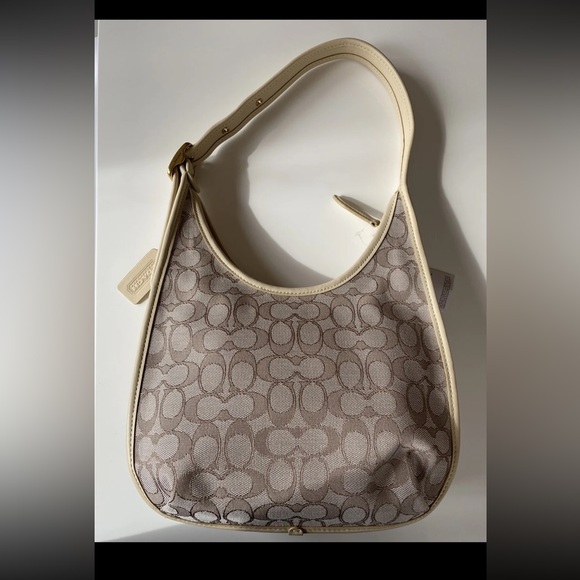 NWT COACH Ergo Shoulder Bag In Signature Jacquard C2588 Stone Ivory - Picture 2 of 12